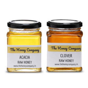 Acacia Raw Honey + Clover Raw Honey