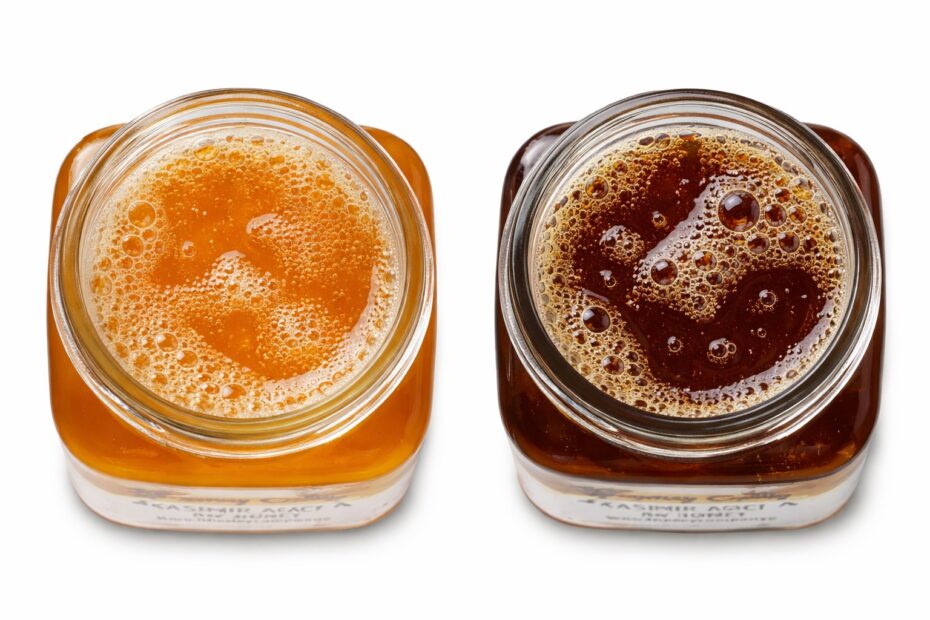 bubbles in honey caused by natural fermentation
