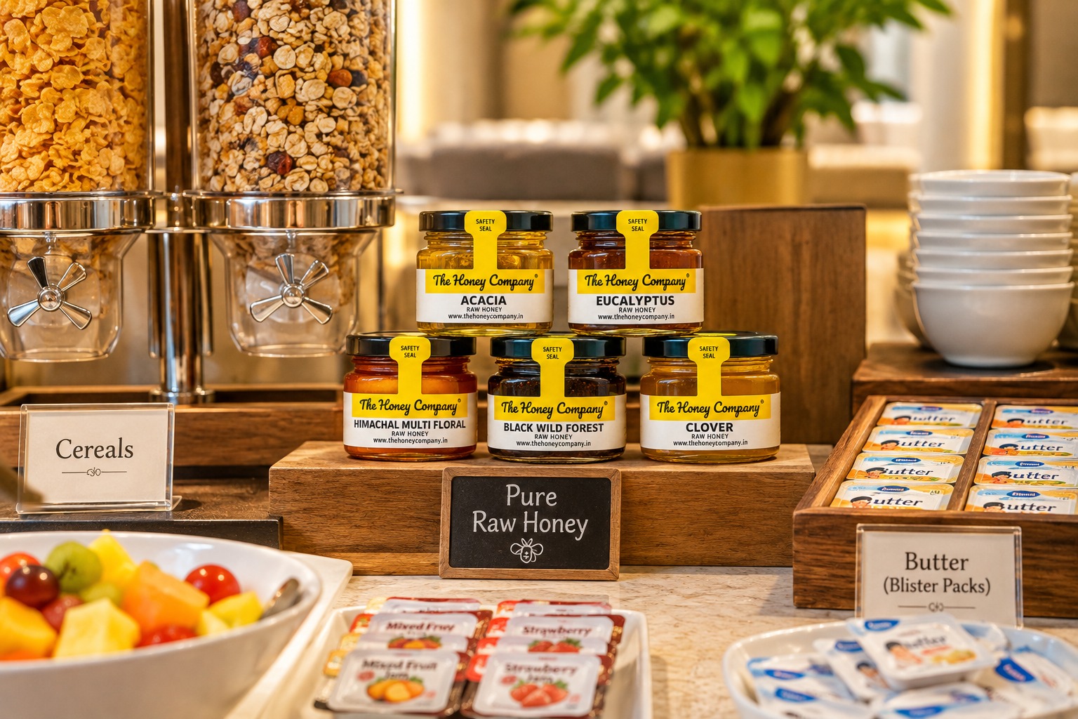 Hotels & Resorts Breakfast Buffet Jar Display - The Honey Company